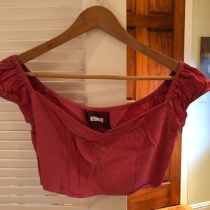 Reformation Crop Top with Cap Sleeves NWOT
